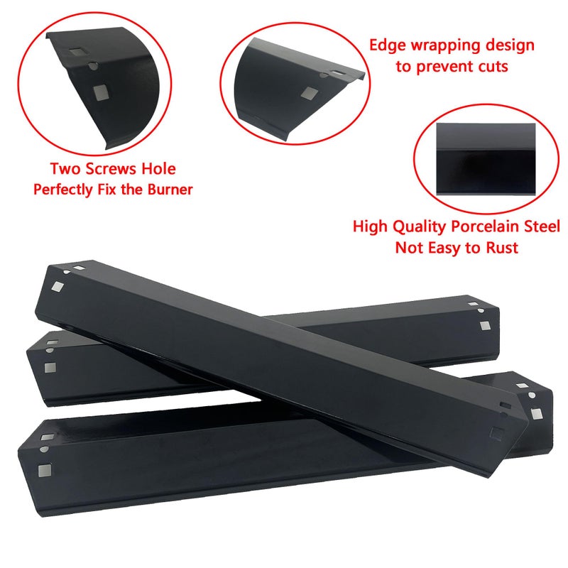 Direct Store Parts DP105 (3-Pack) 18 15/16 x 3 7/8 Inch Porcelain Steel Heat Plates Replacement for CharGriller 3001,3008,3030,4000,5050,5252, for King Griller 3008,5252 Gas Grill - Image 4